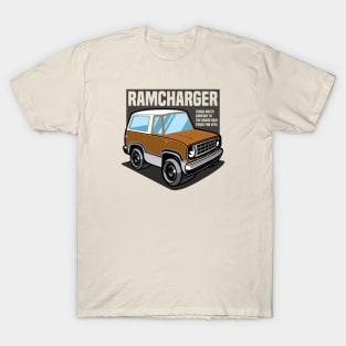 Medium Gold Ramcharger (White-Based) - 1974 T-Shirt